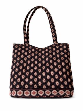 Vintage Y2K Vera Bradley Quilted Cotton Tote Bag Floral Paisley Shoulder Bag